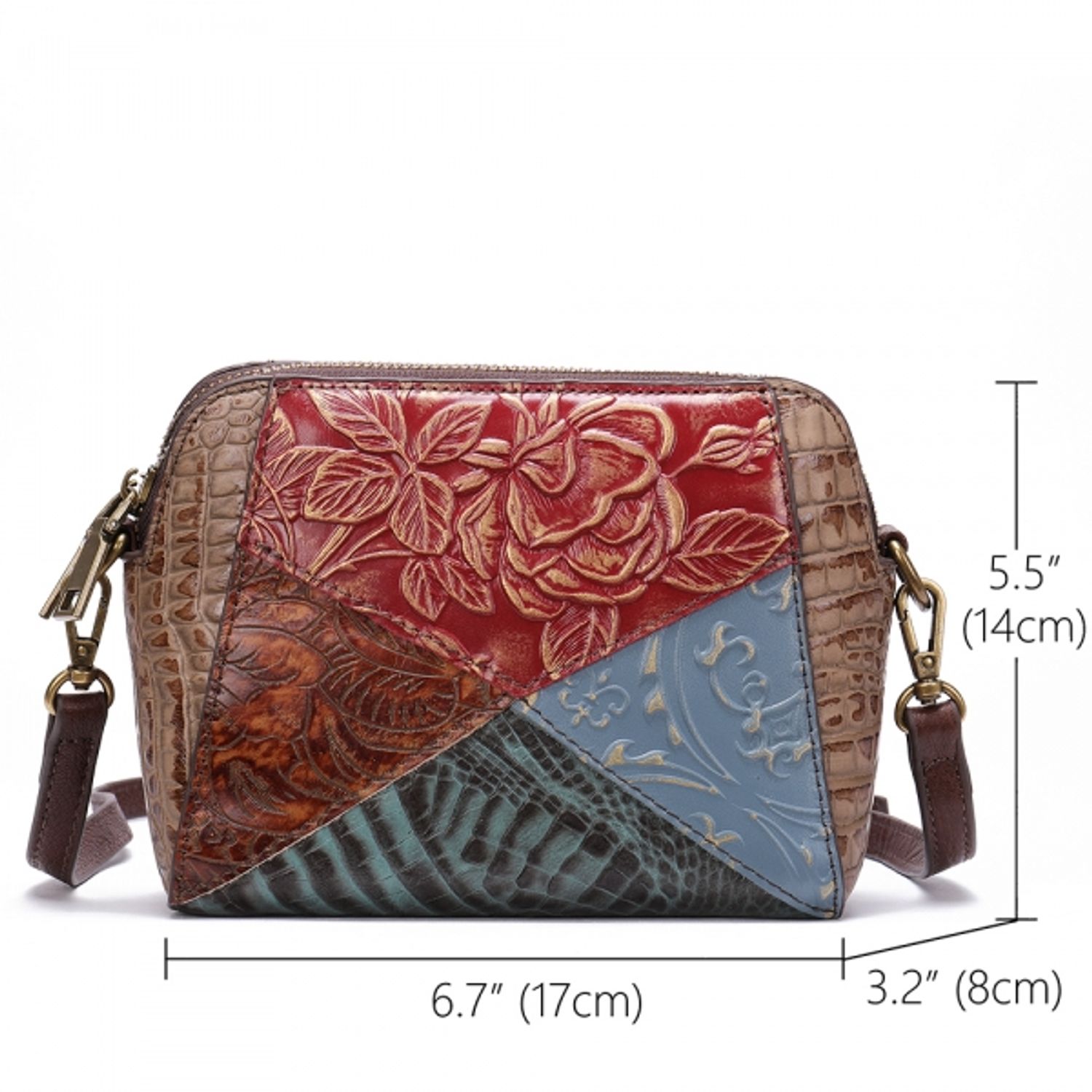 Geanta dama, Monika GT1510, piele naturala, multicolor fotografia produsului View 5 L
