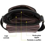 Geanta barbati, Adonis GT1545, piele naturala, model negru fotografia produsului View 3 S