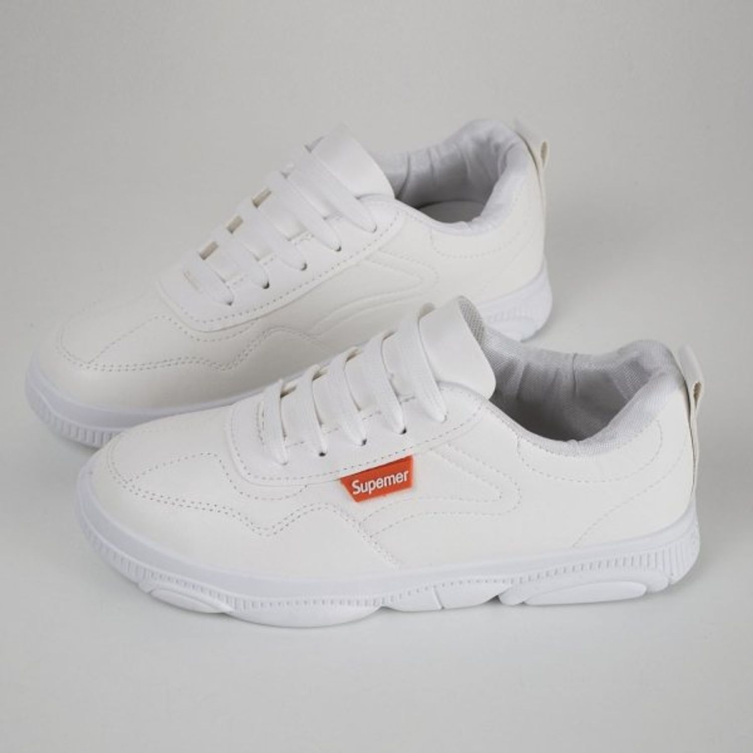 Pantofi sport dama AD21, model alb, AD21-38 fotografia produsului View 3 L