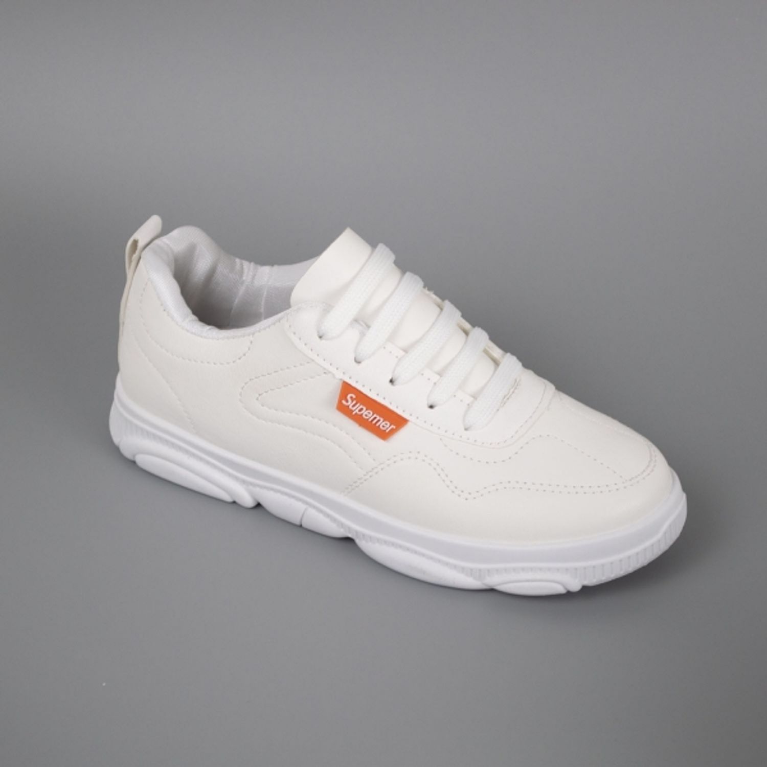 Pantofi sport dama AD21, model alb, AD21-38 fotografia produsului View 7 L