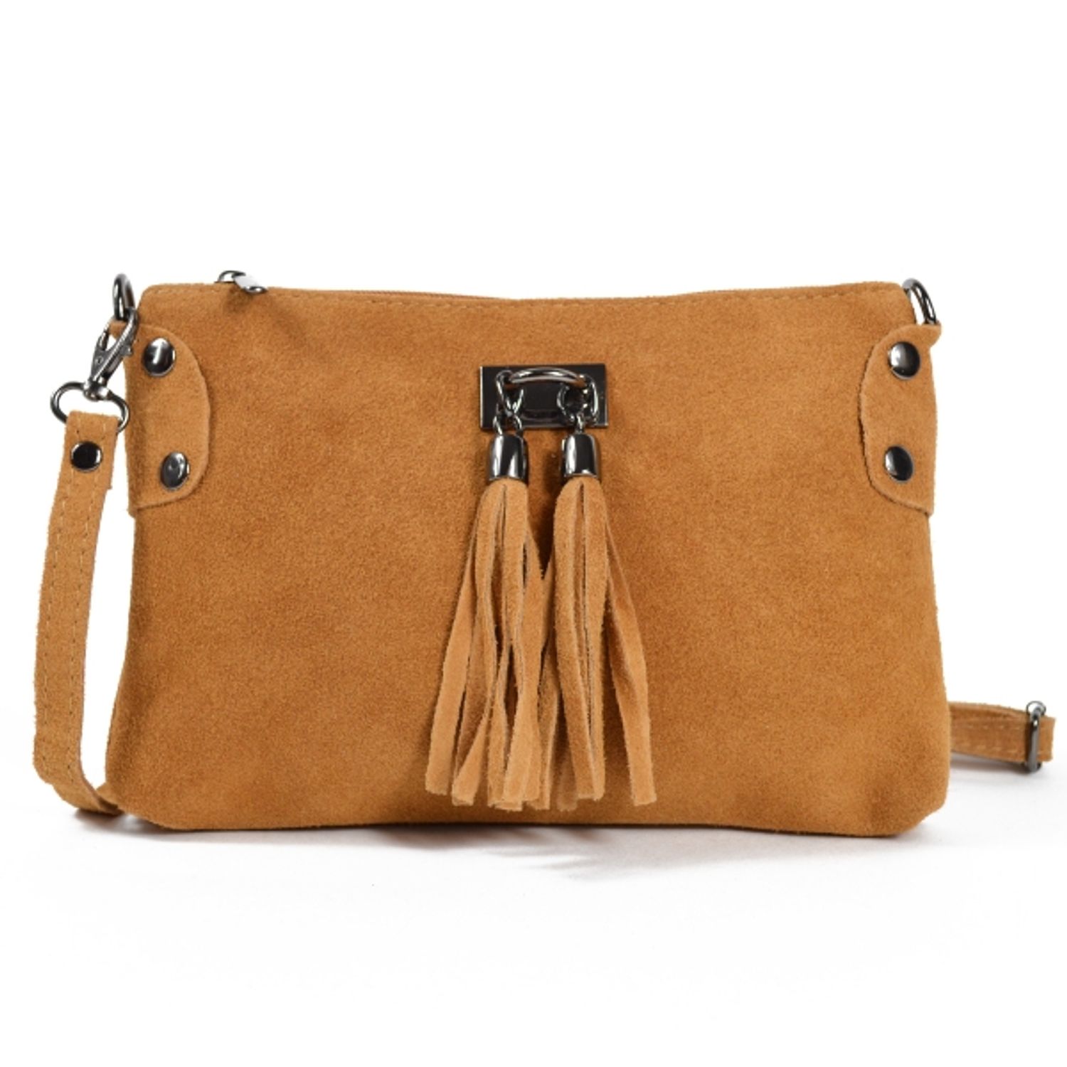 Geanta dama Tianna GT1573, piele intoarsa, cognac fotografia produsului View 4 L