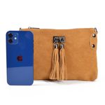 Geanta dama Tianna GT1573, piele intoarsa, cognac fotografia produsului View 2 S