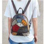 Rucsac dama Dalie GT1534, piele naturala, multicolor fotografia produsului View 5 S