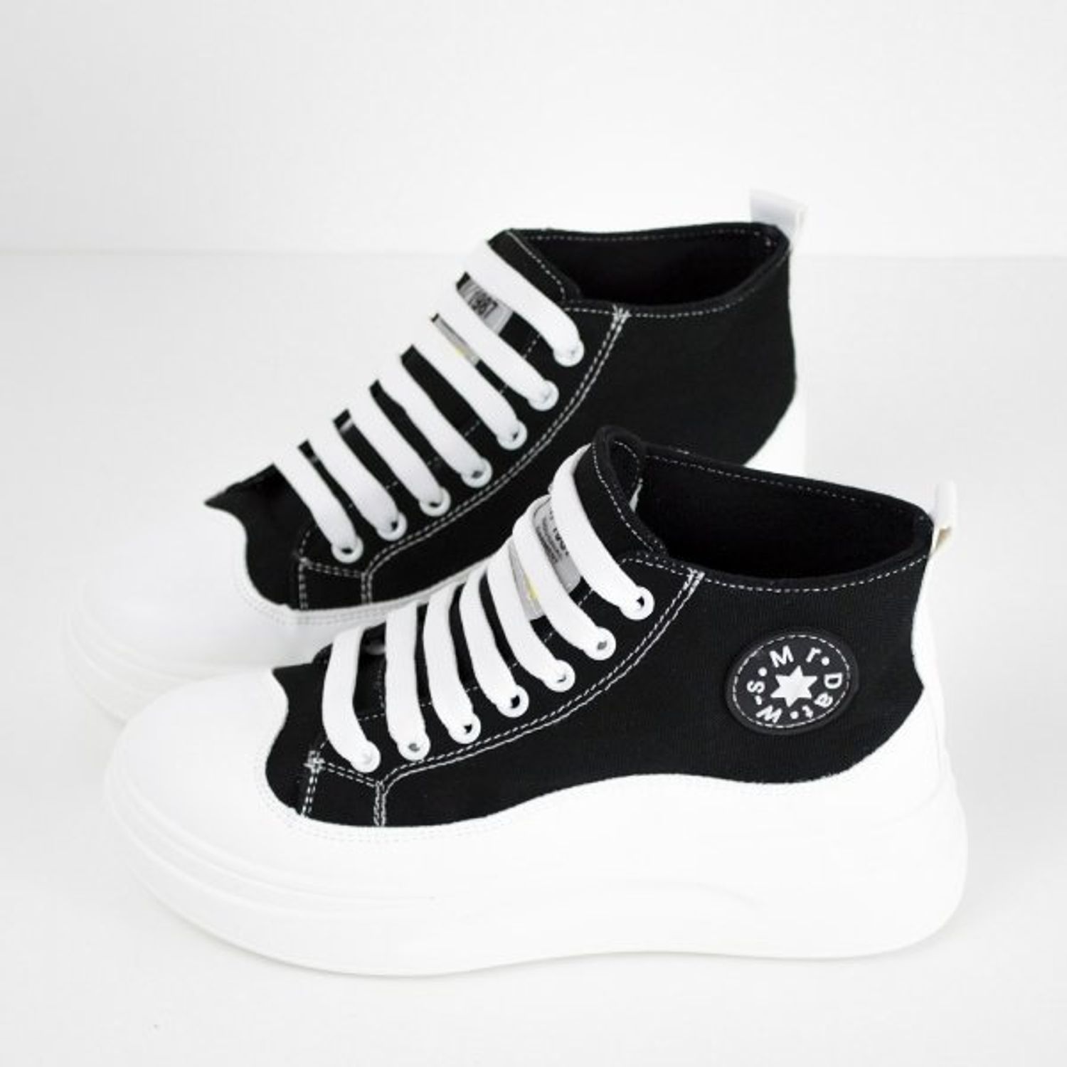 Pantofi sport dama AD20, model alb - negru, AD20-36 fotografia produsului View 4 L