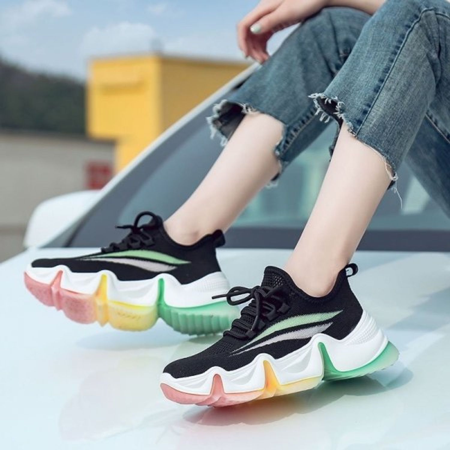 Pantofi sport dama AD53, model negru, AD53-37 fotografia produsului View 3 L