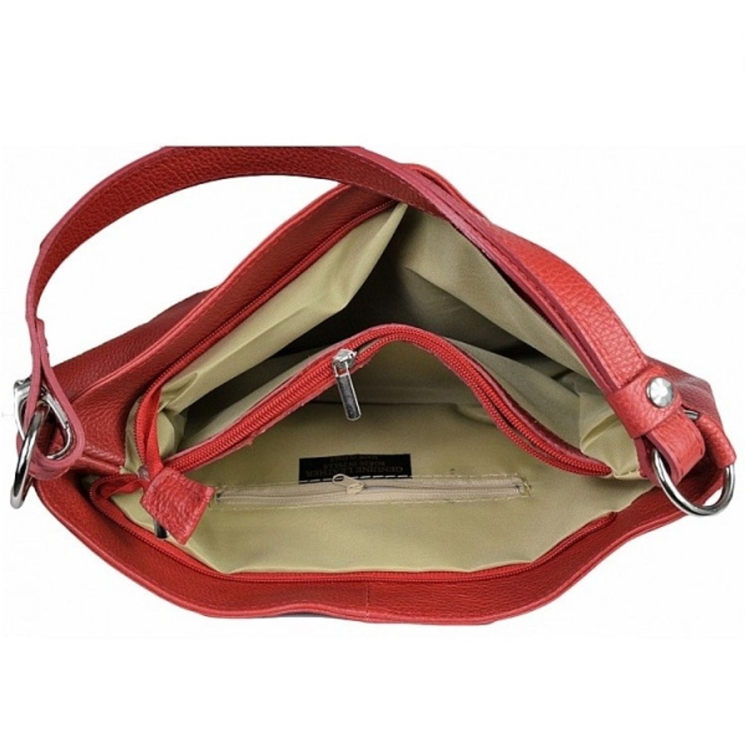 Geanta dama Lorella GT1145, piele naturala, rosu fotografia produsului View 4 L