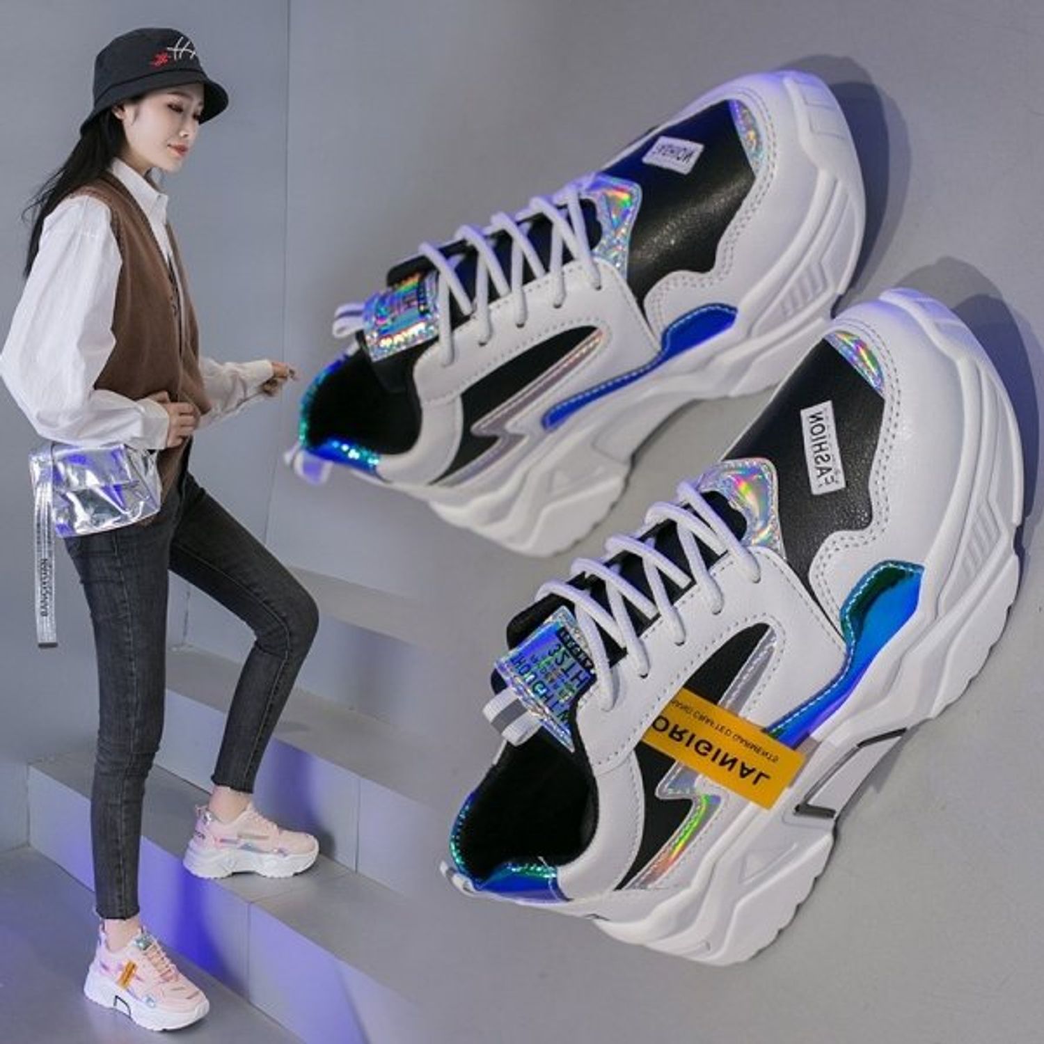 Pantofi sport dama AD28, model negru, AD28-37 fotografia produsului View 2 L