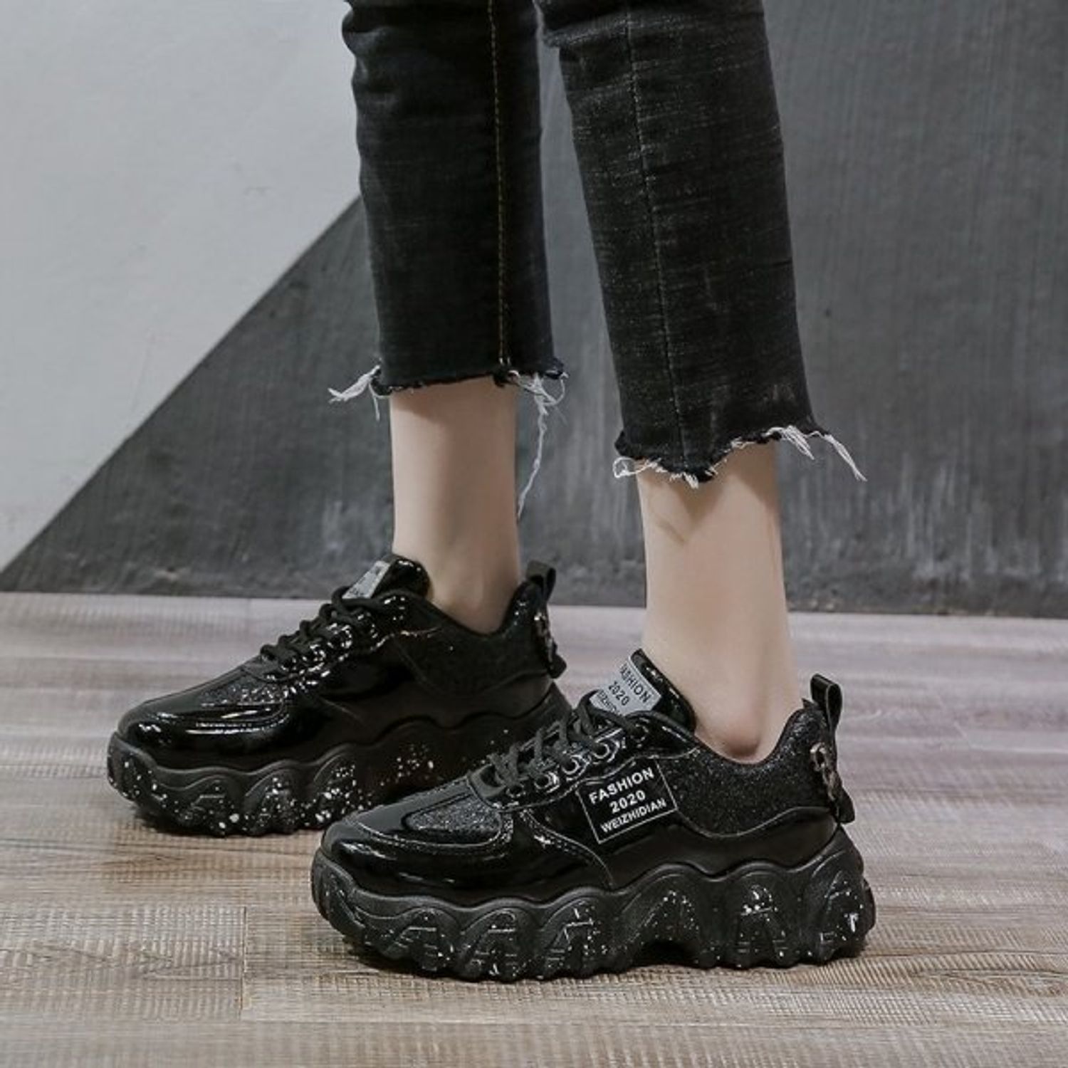 Pantofi sport dama AD60, model negru, AD60-37 fotografia produsului View 2 L