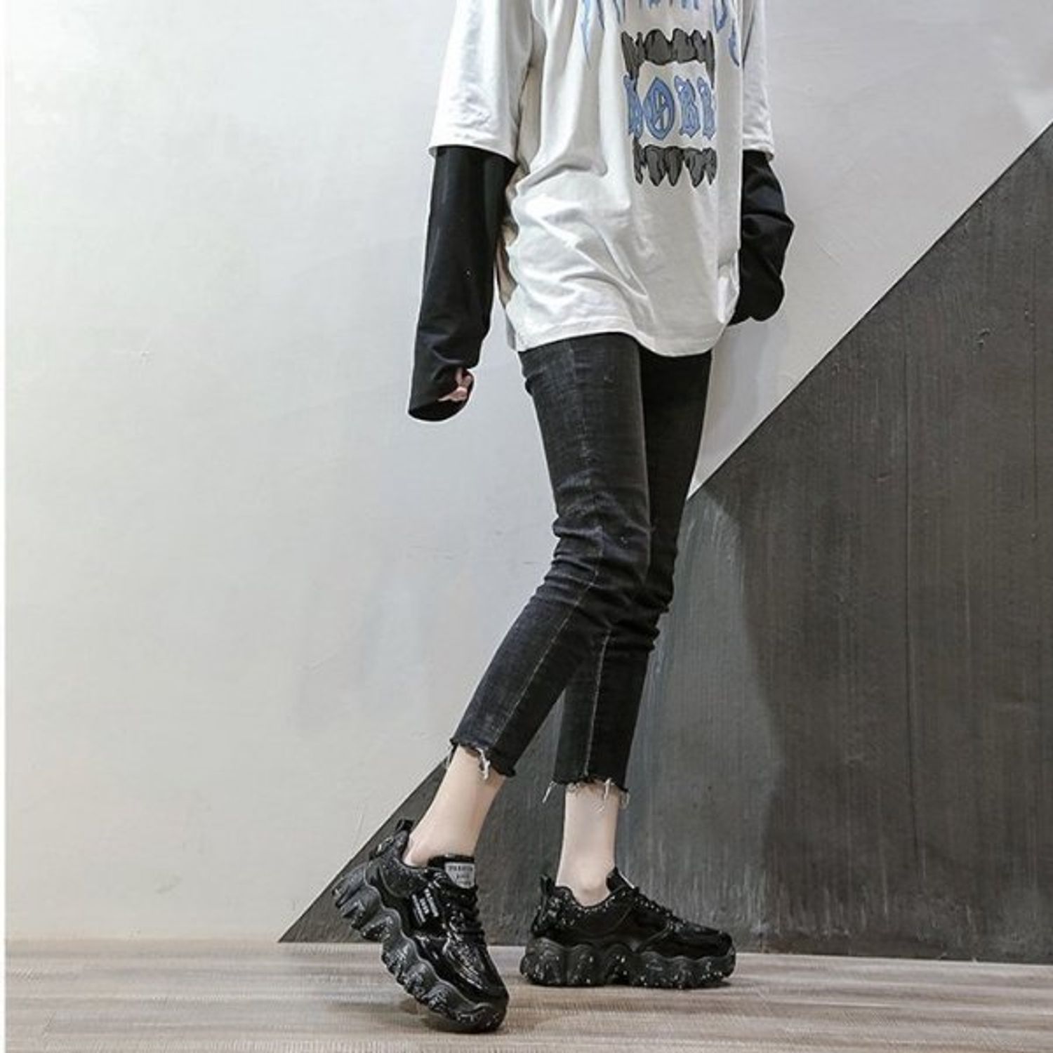 Pantofi sport dama AD60, model negru, AD60-37 fotografia produsului View 5 L