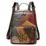 Rucsac dama, Kelly GT1533, piele naturala, model multicolor fotografia produsului