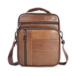 Geanta barbati, Leon GT1325, piele naturala, model maro deschis fotografia produsului