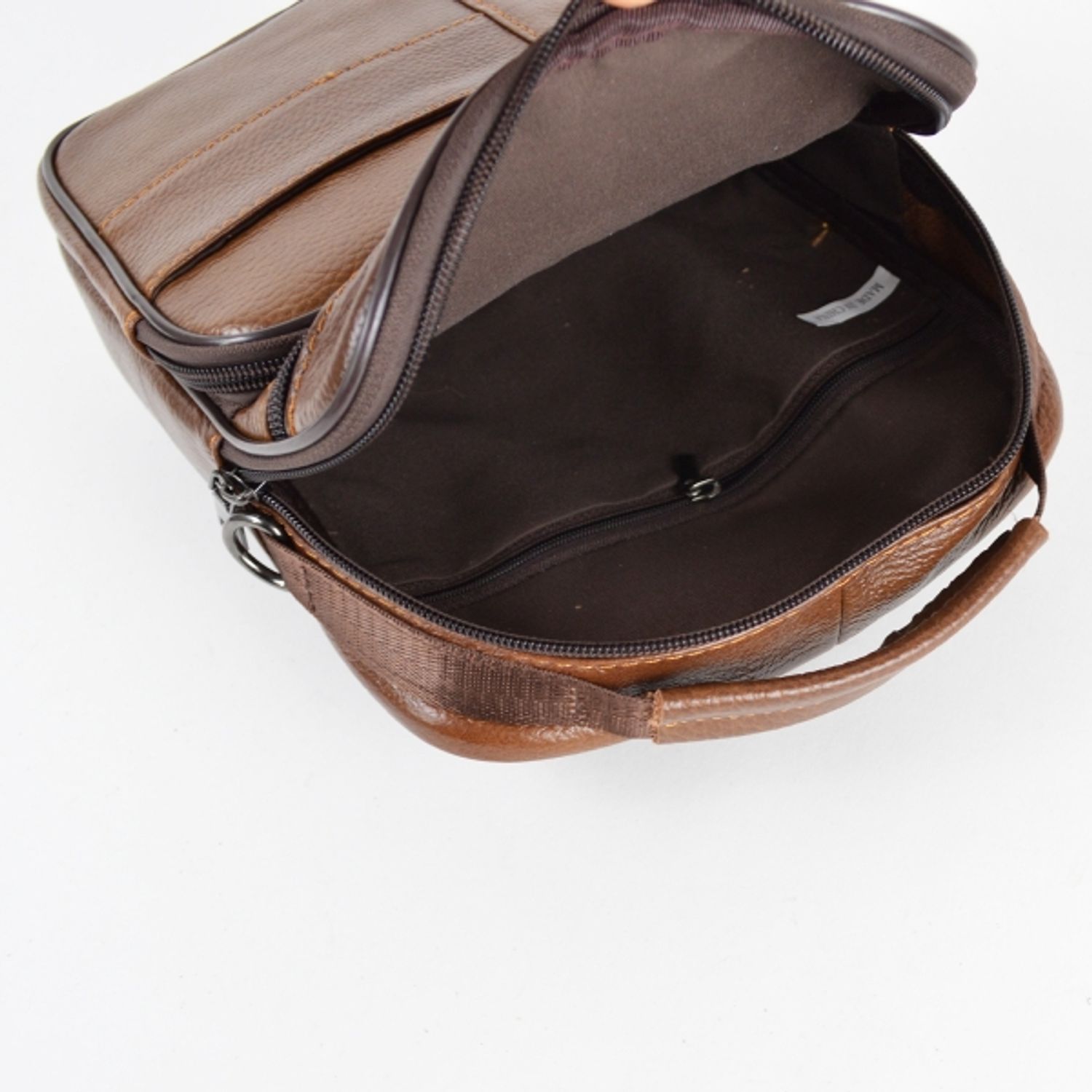 Geanta barbati, Leon GT1325, piele naturala, model maro deschis fotografia produsului View 2 L