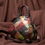 Geanta dama, Aleena GT1532, piele naturala, model multicolor fotografia produsului View 2 S