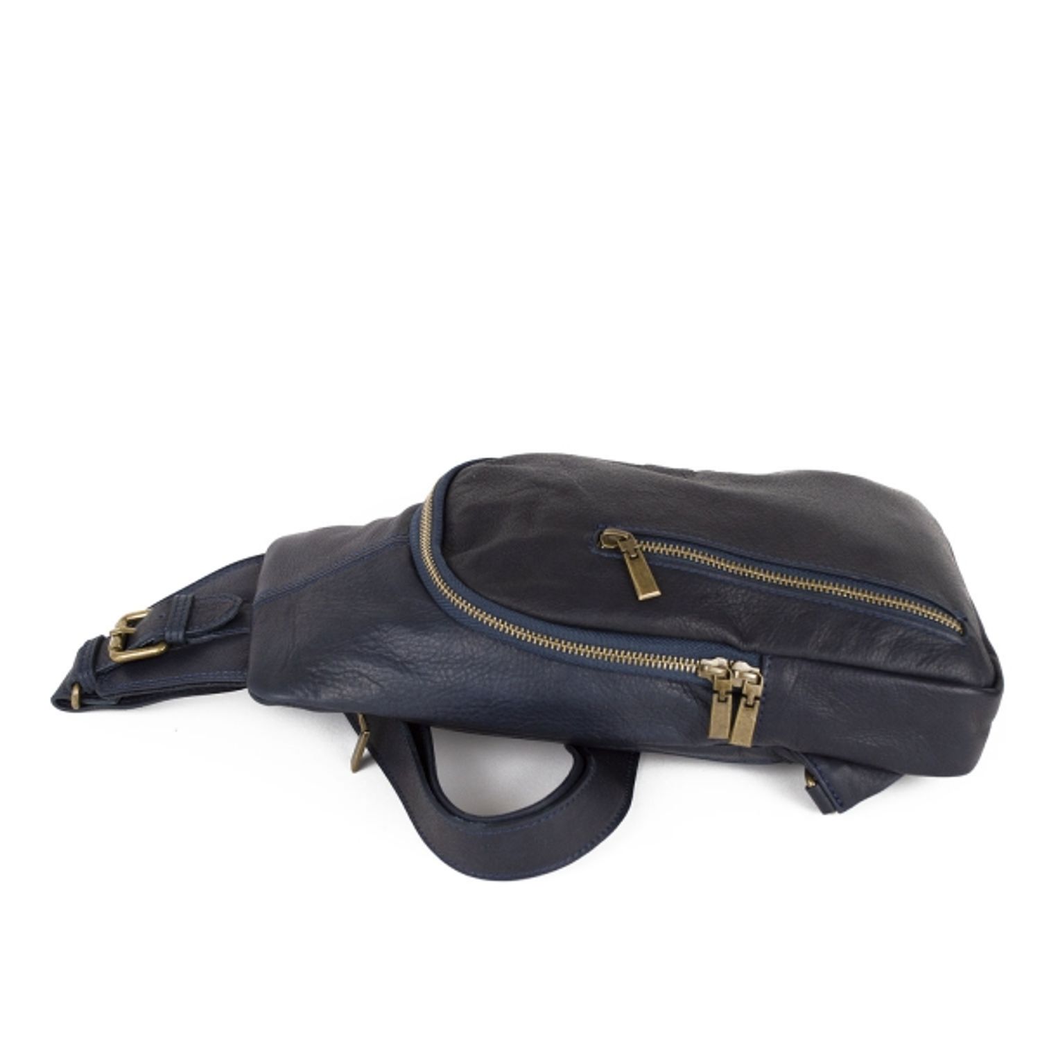 Geanta barbati Sam GT1128, piele naturala, albastru inchis fotografia produsului View 5 L