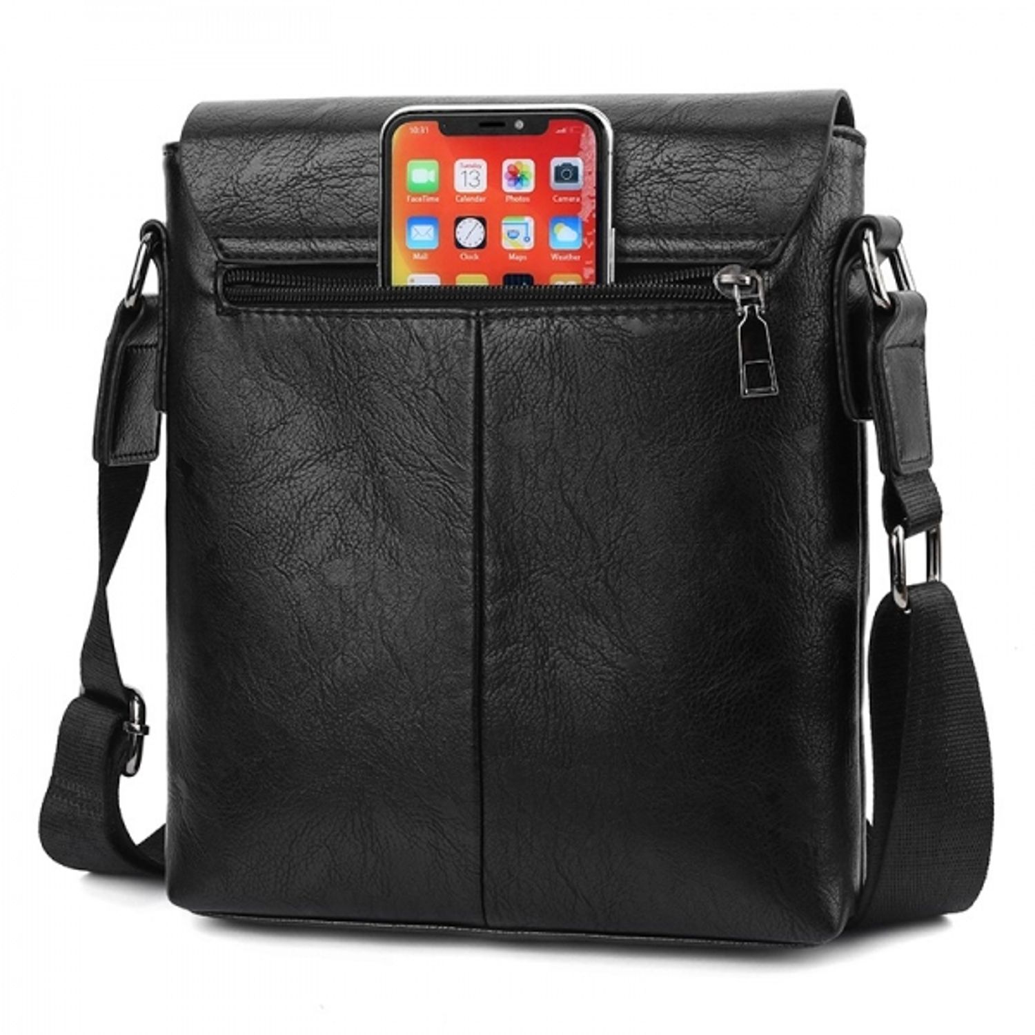 Geanta de umar pentru barbati, Teddy GT1419, model negru fotografia produsului View 4 L