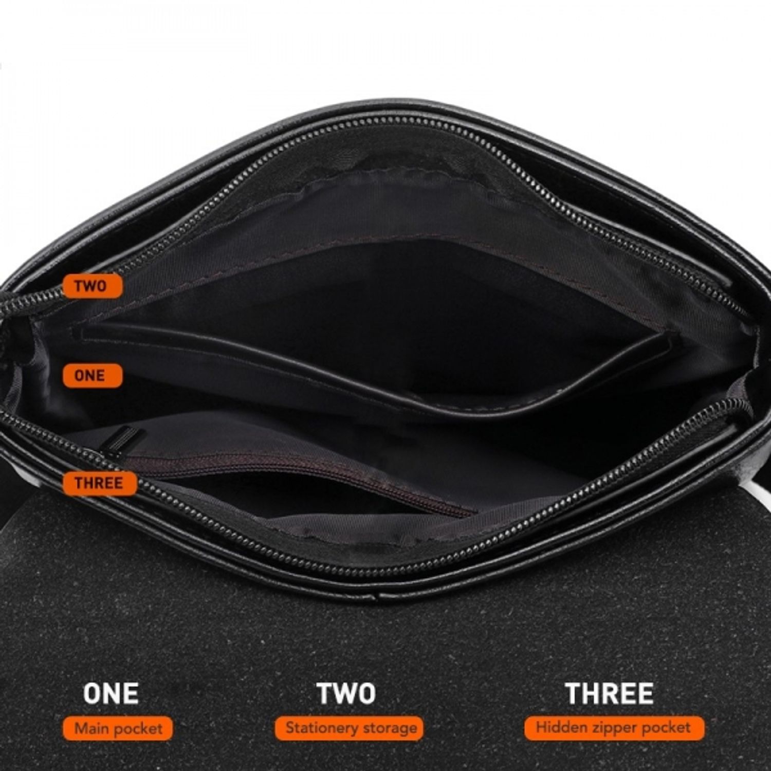 Geanta de umar pentru barbati, Teddy GT1419, model negru fotografia produsului View 5 L