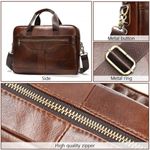 Servieta pentru barbati, Andy GT1308, piele naturala, Maro fotografia produsului View 4 S