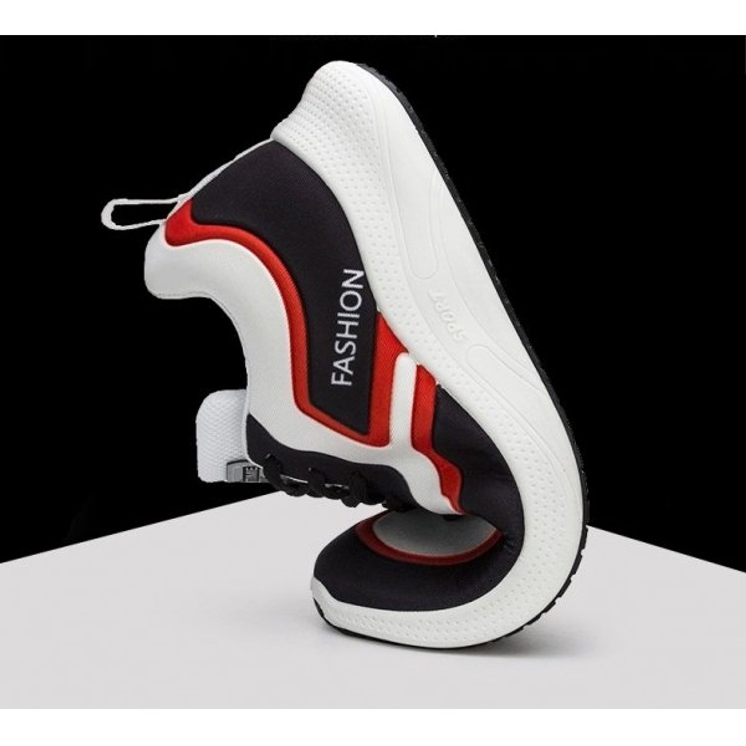 Pantofi sport barbati AD62, model negru/rosu, AD62-39 fotografia produsului View 4 L