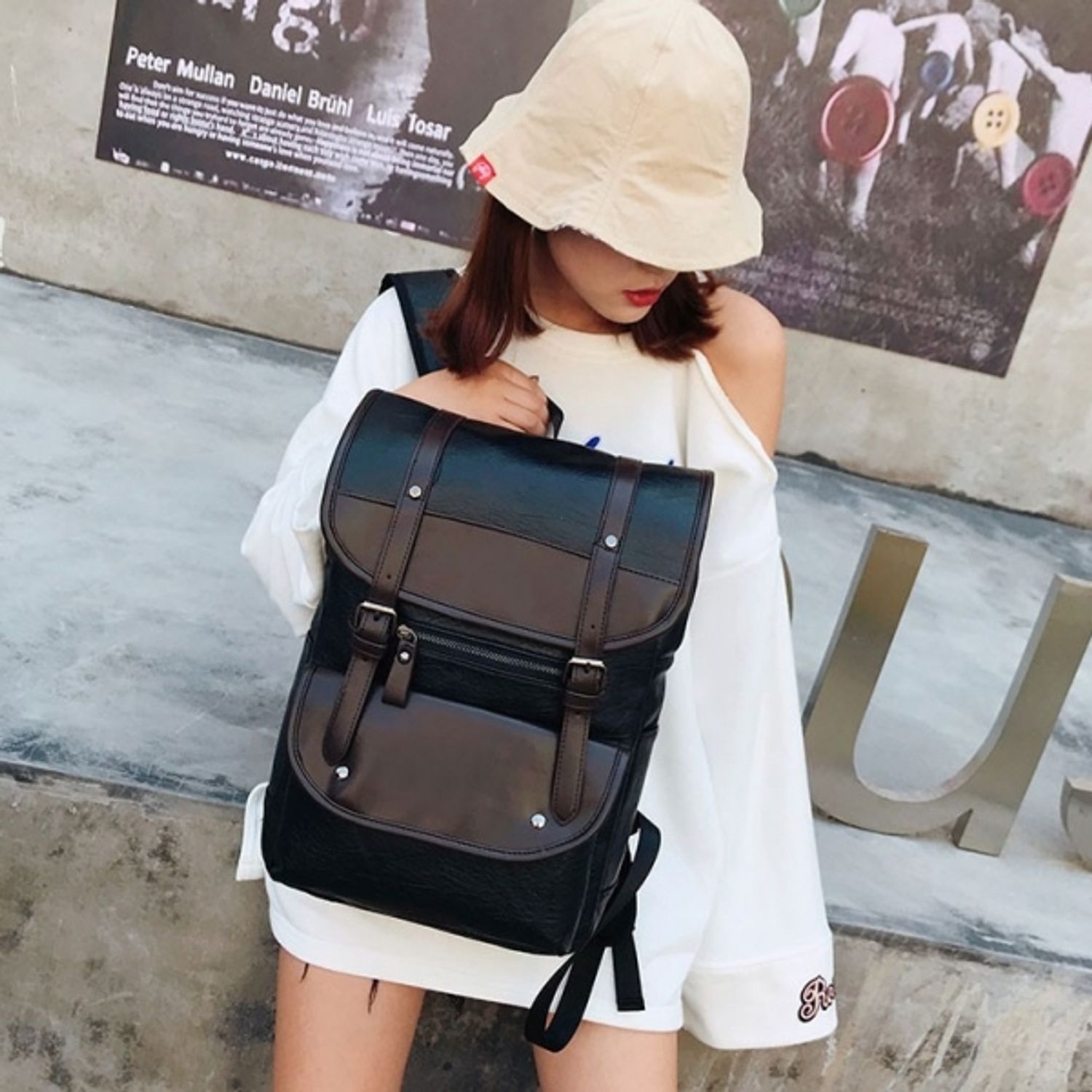 Rucsac dama, Carmina GT1385, negru, multifunctional, laptop, calatorii fotografia produsului View 6 L