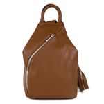 Rucsac dama Zaiyda GT1148, piele naturala, maro cognac fotografia produsului