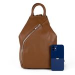 Rucsac dama Zaiyda GT1148, piele naturala, maro cognac fotografia produsului View 2 S