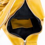 Rucsac dama Zaiyda GT1170, piele naturala, galben fotografia produsului View 2 S