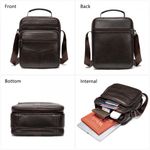 Geanta barbati, Alin GT954, piele naturala, model maro inchis fotografia produsului View 3 S