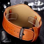 Ceas barbatesc CURREN CS869, model casual, curea piele, model maro inchis fotografia produsului View 5 S