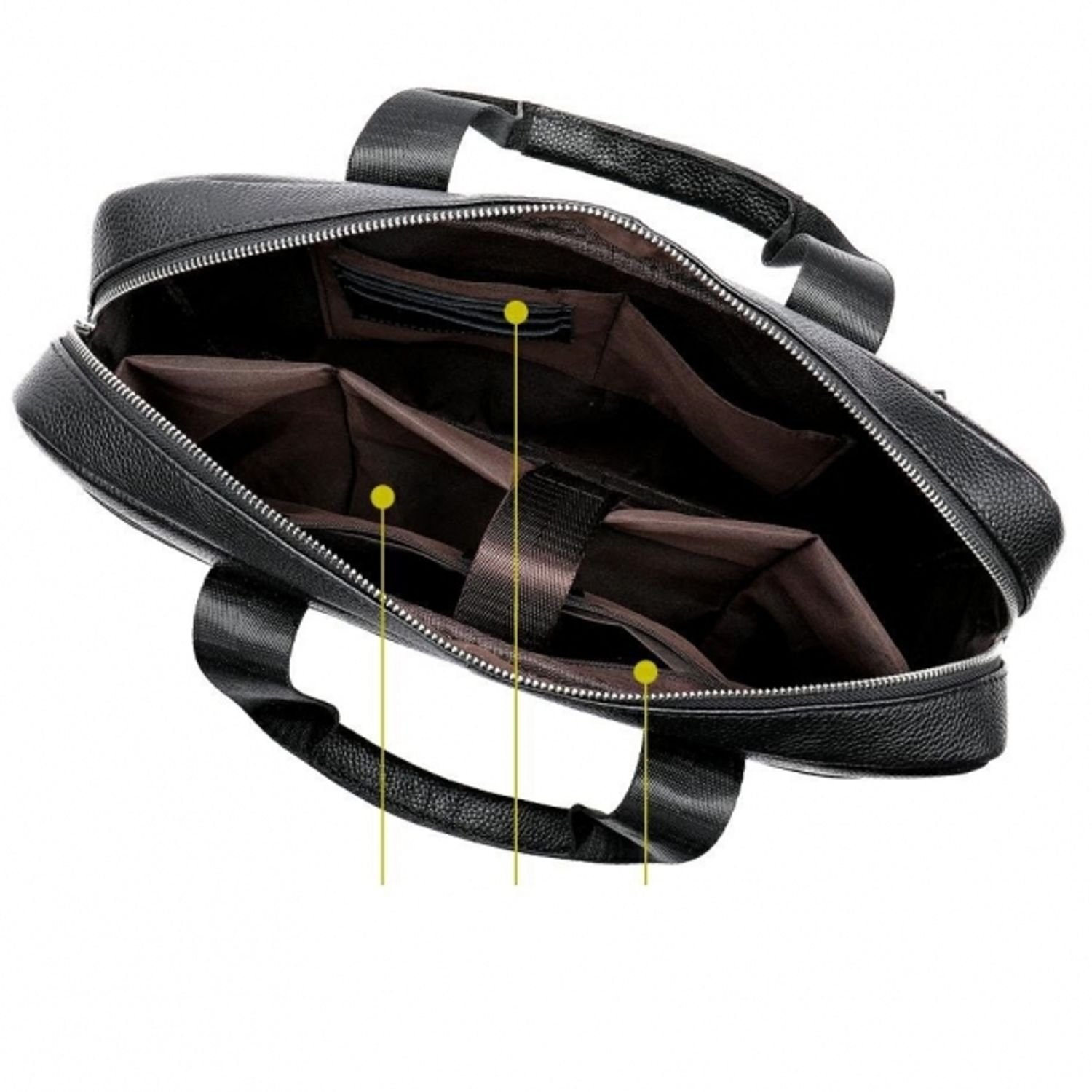 Servieta pentru barbati, Arthur GT1302, piele naturala, Negru fotografia produsului View 4 L