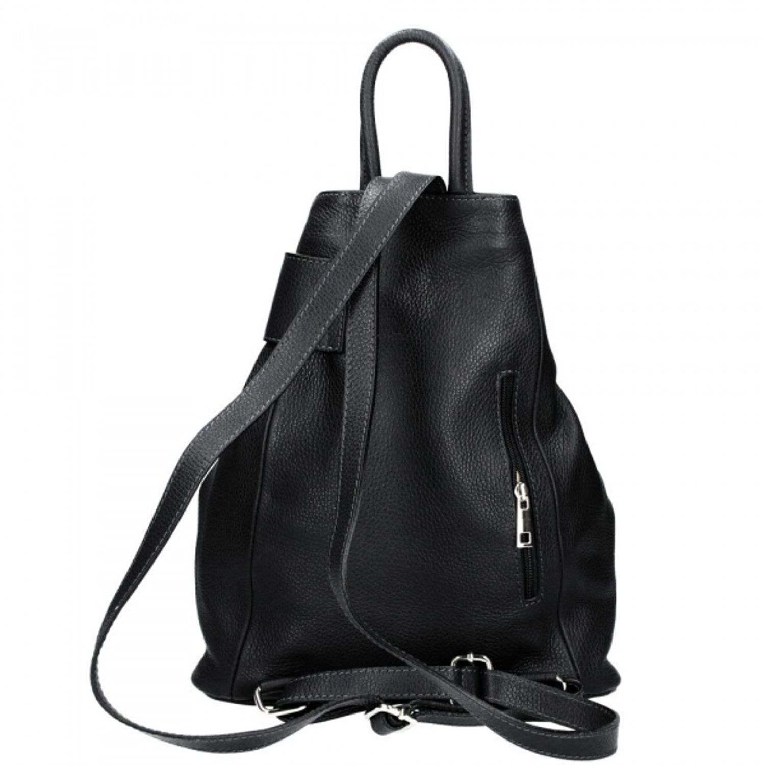 Rucsac pentru dama, Stella GT1492, piele naturala, negru fotografia produsului View 5 L