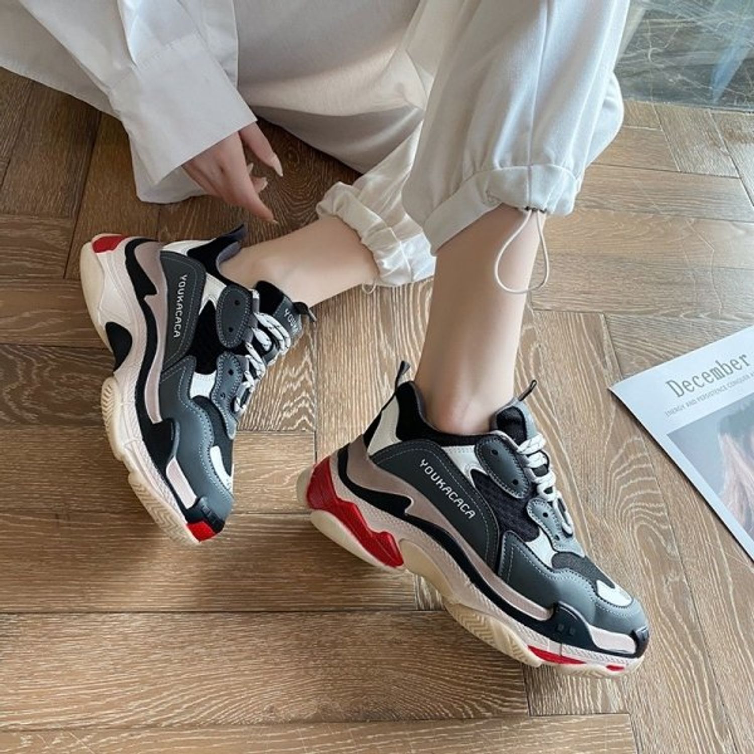 Pantofi sport dama AD34, model gri, AD34-36 fotografia produsului View 6 L