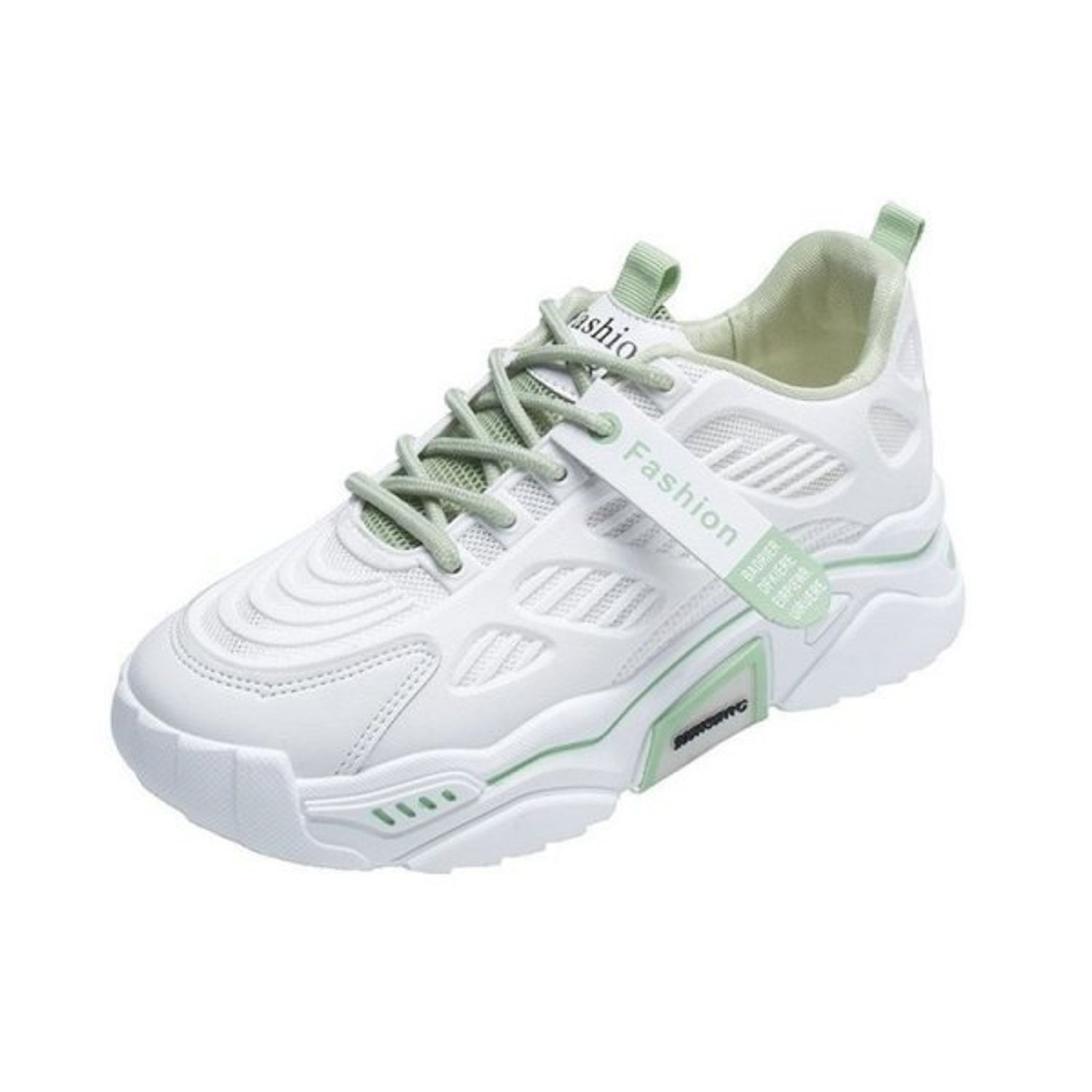 Pantofi sport dama AD35, model alb / verde, AD35-40 fotografia produsului