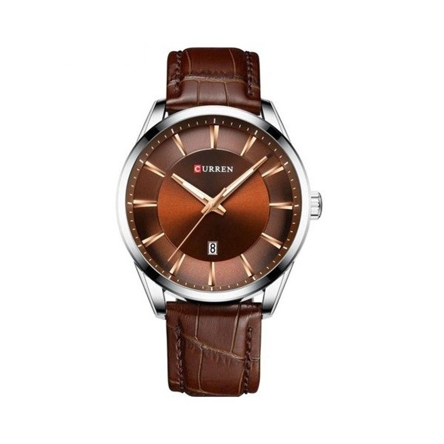 Ceas barbatesc Curren CS1224, curea piele, model maro fotografia produsului