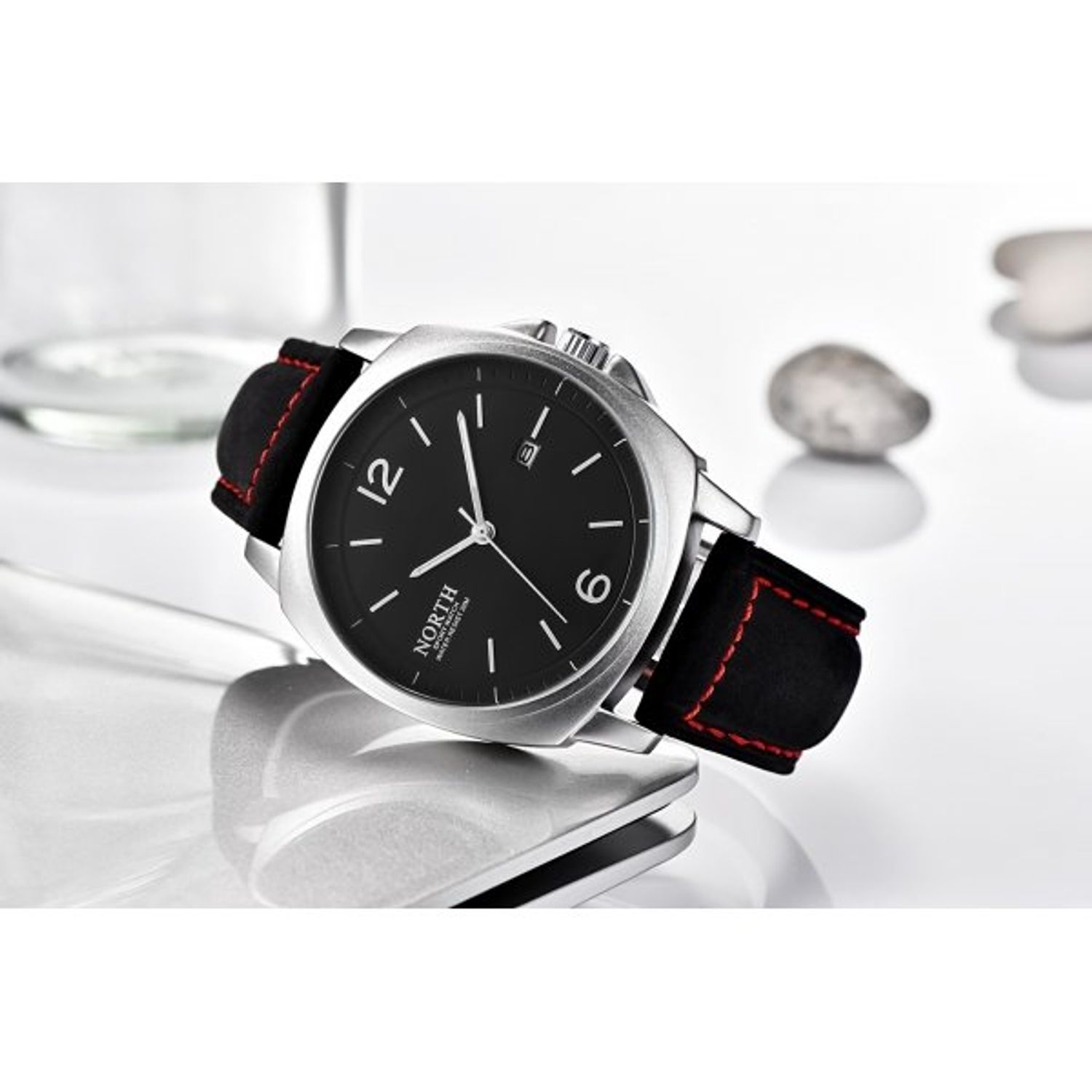 Ceas barbatesc NORTH, curea piele, model elegant fotografia produsului View 2 L