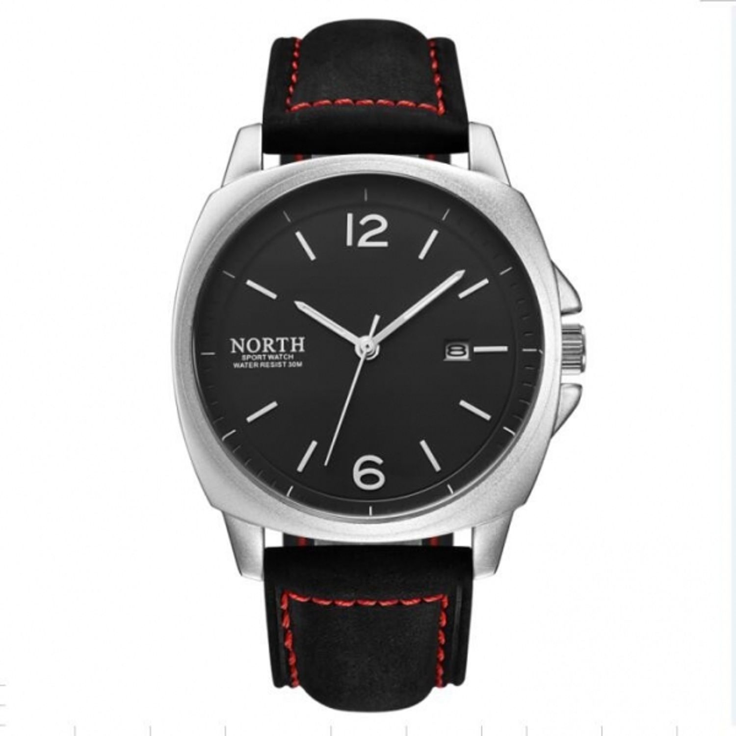 Ceas barbatesc NORTH, curea piele, model elegant fotografia produsului