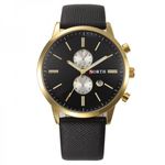Ceas barbatesc NORTH CS783, curea piele, model elegant, cadran negru fotografia produsului