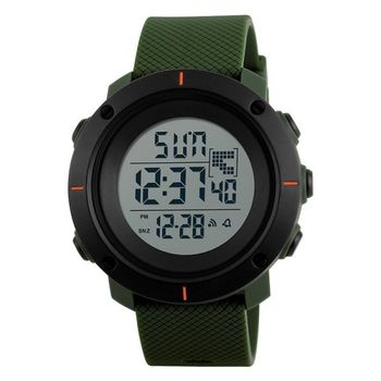 Ceas Barbatesc SKMEI CS1089, curea silicon, digital watch, functie cronometru, alarma, model verde image