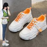 Pantofi sport dama AD36, model alb / orange, AD36-36 fotografia produsului View 4 S
