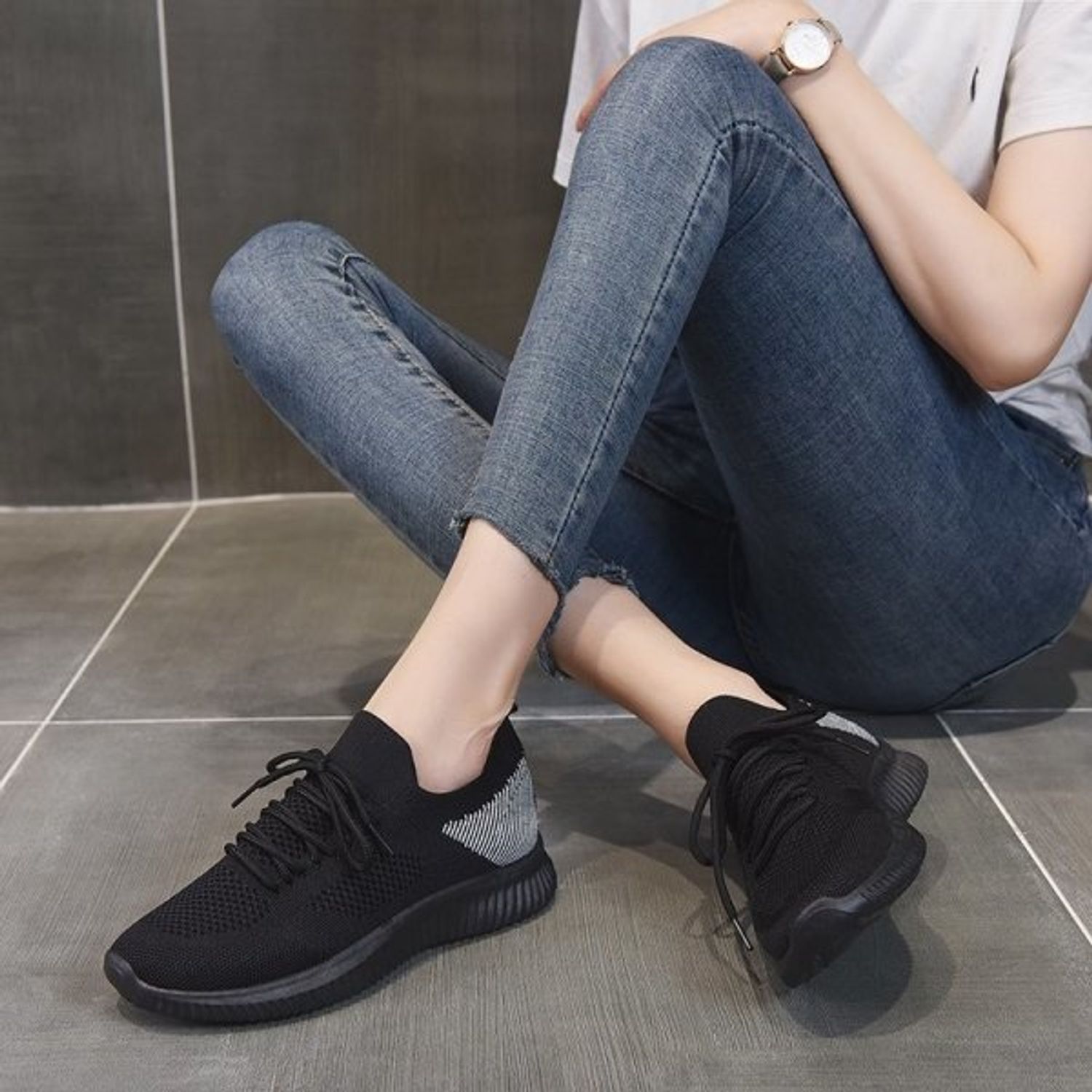 Pantofi sport dama AD110, model negru, AD110-37 fotografia produsului View 2 L