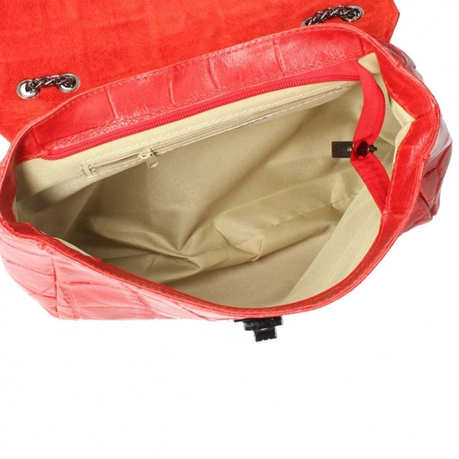 Geanta dama, Ezma GT1549, piele naturala, Rosu fotografia produsului View 3 L
