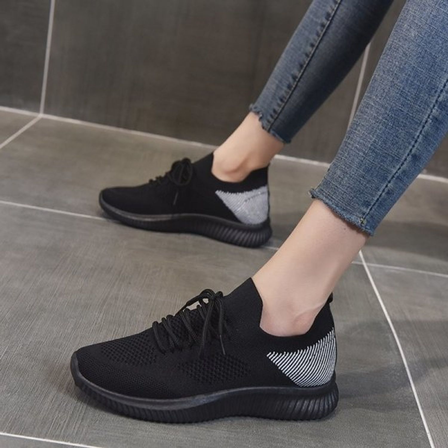 Pantofi sport dama AD110, model negru, AD110-38 fotografia produsului View 3 L