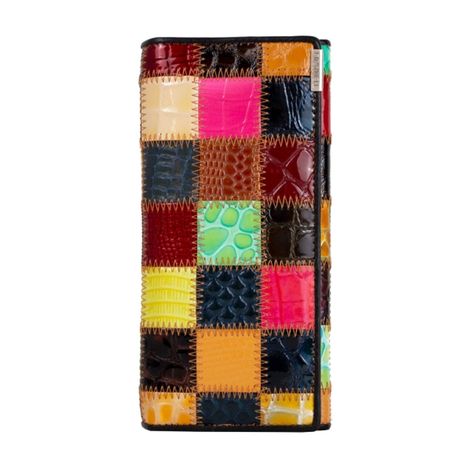 Portofel dama Bailini Amina PT491, piele naturala, model multicolor fotografia produsului