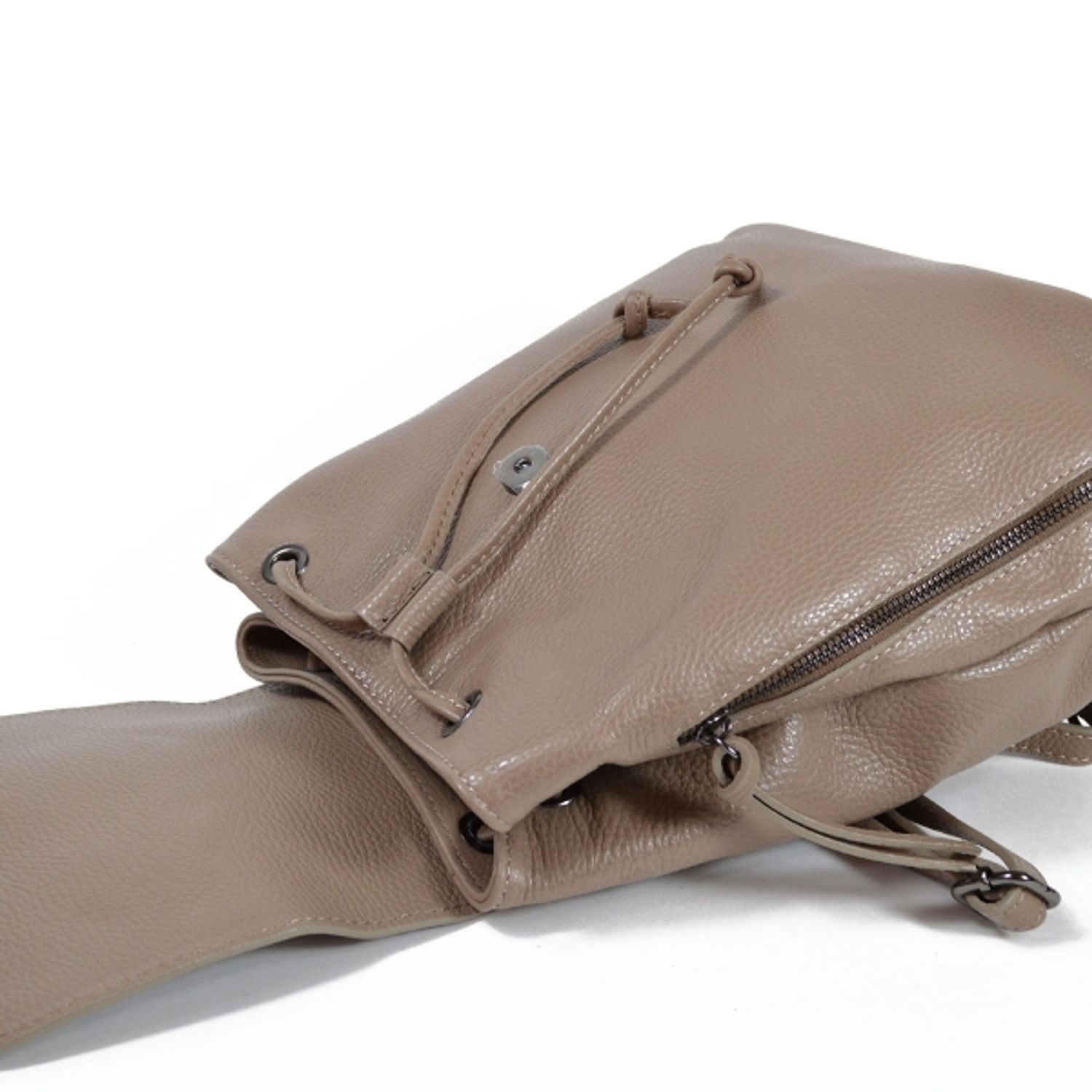 Rucsac dama Zelinda GT1493, piele naturala, taupe fotografia produsului View 5 L
