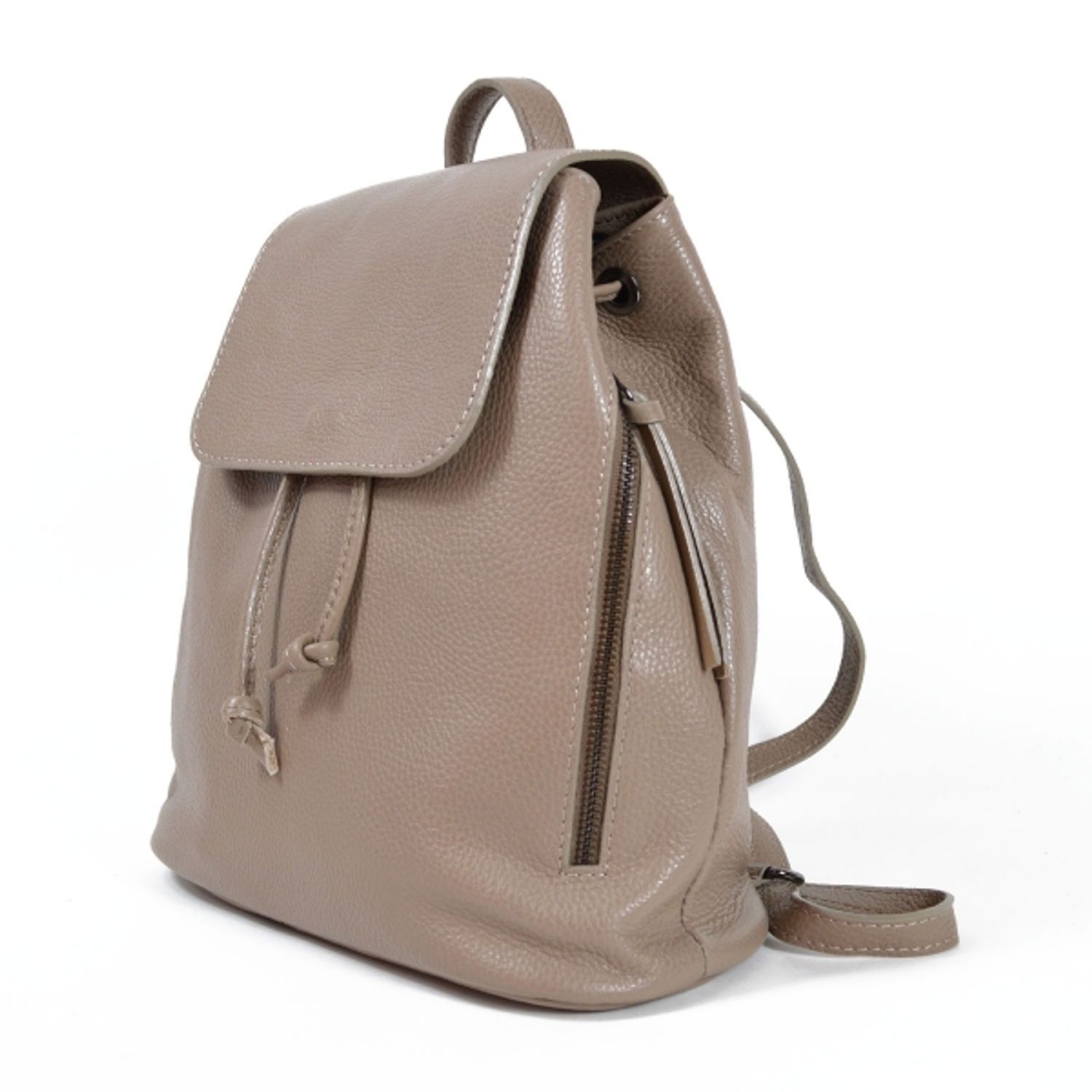 Rucsac dama Zelinda GT1493, piele naturala, taupe fotografia produsului View 3 L