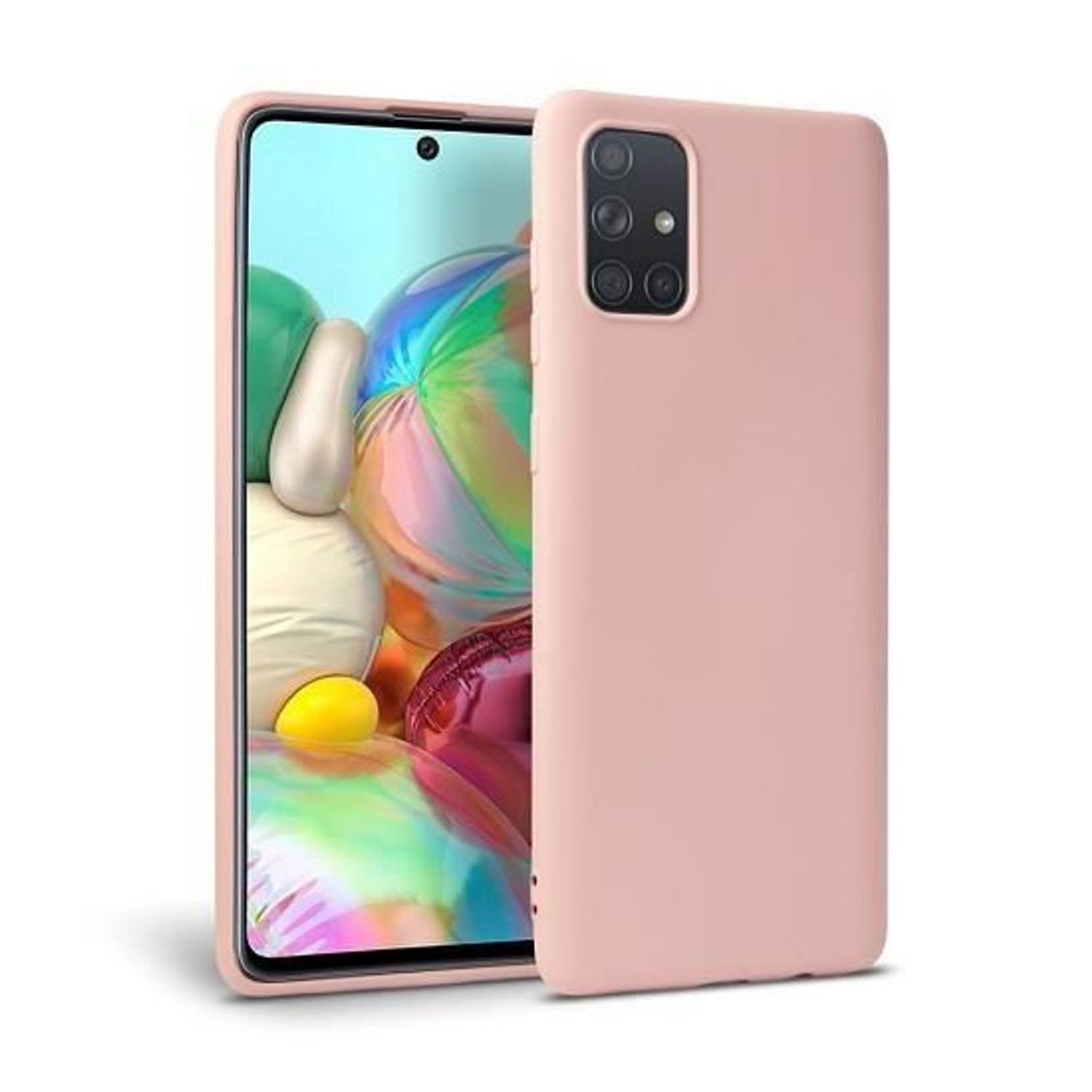 Husa Silicon Samsung Galaxy A41 - Tech-Protect Icon Sand Pink fotografia produsului