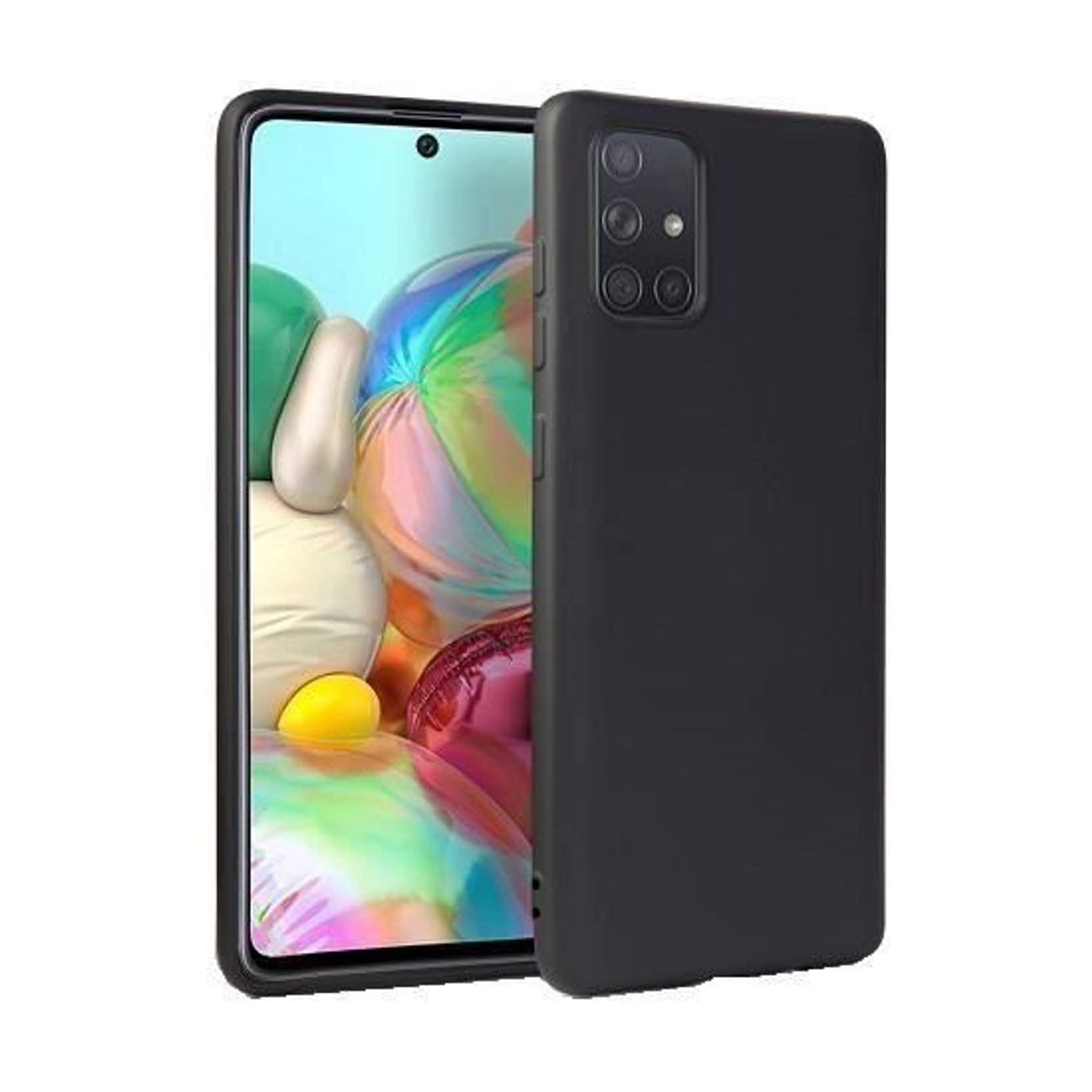 Husa Silicon Samsung Galaxy A51 5G - Tech-Protect Icon Black fotografia produsului