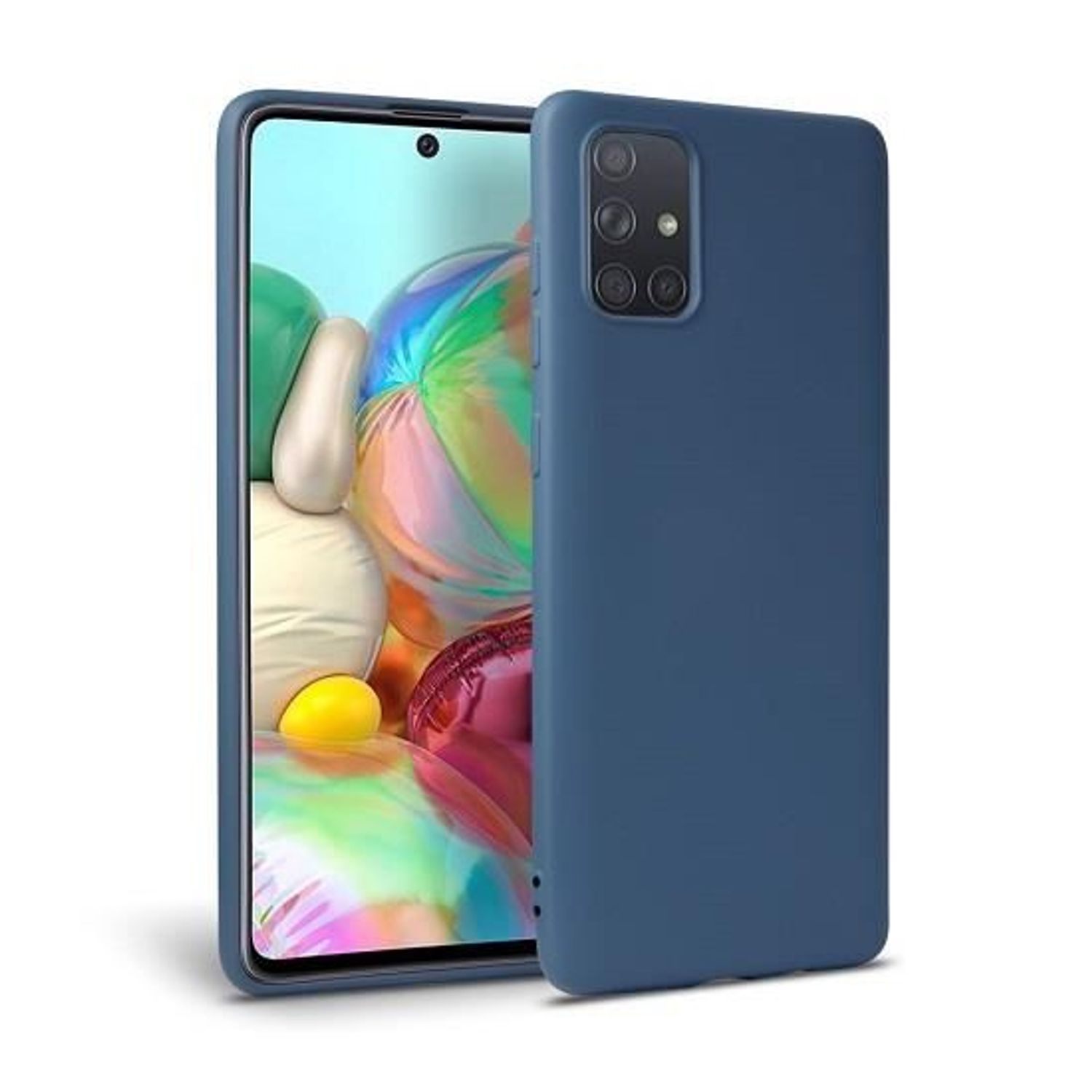 Husa Silicon Samsung Galaxy A51 - Tech-Protect Icon Blue fotografia produsului