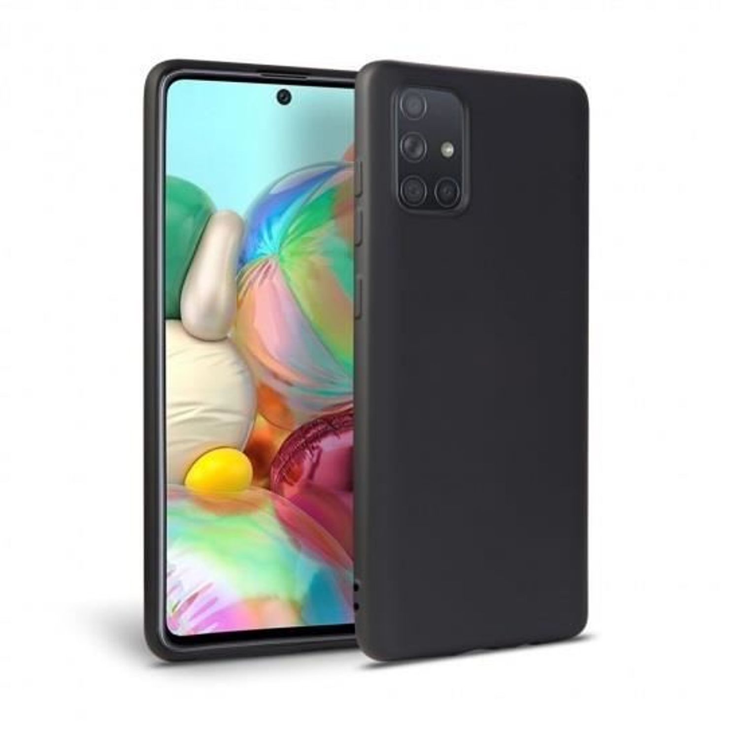 Husa Silicon Samsung Galaxy A31 - Tech-Protect Icon Black fotografia produsului