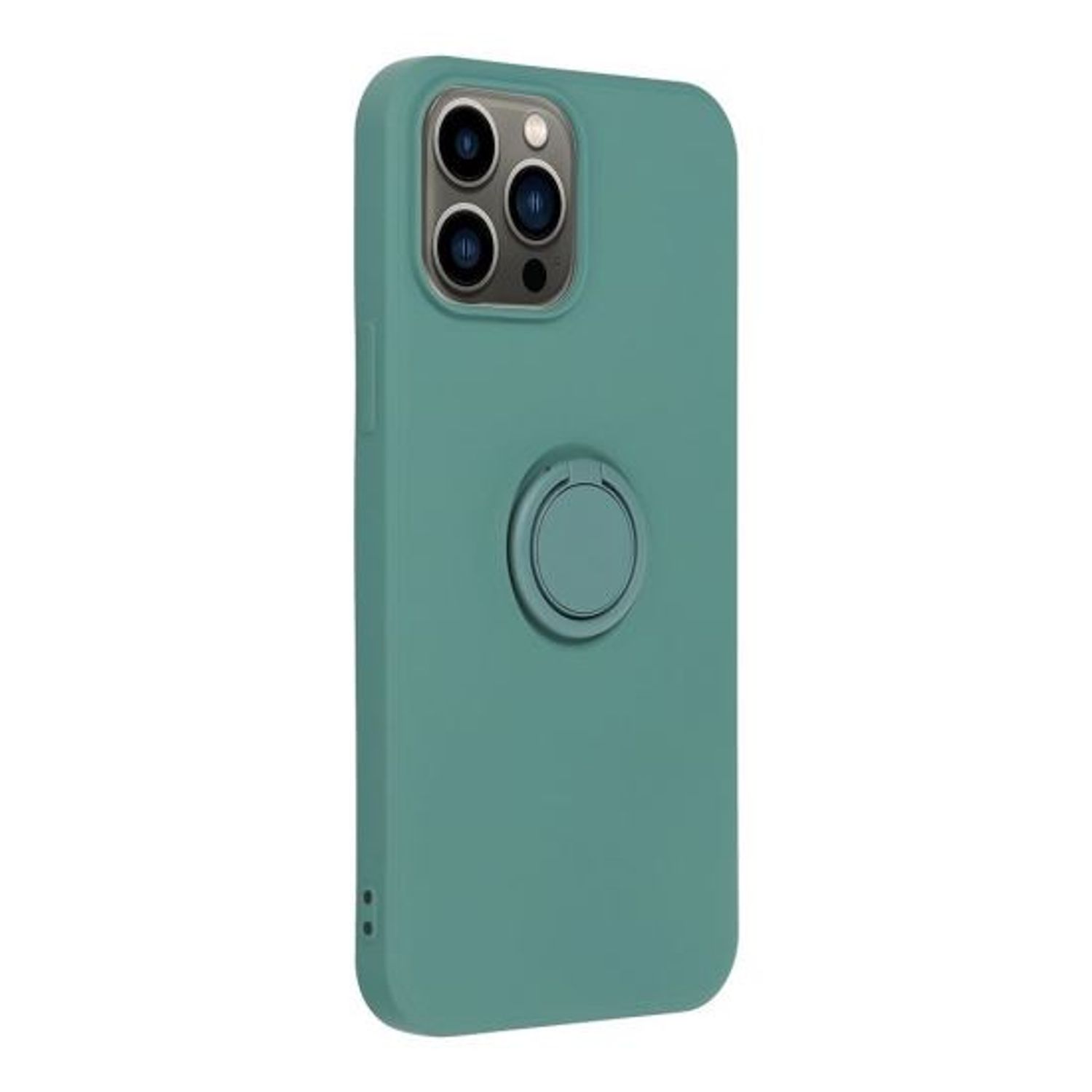Husa Compatibila cu Apple iPhone 13 Pro Max - Forcell Silicone Ring Green fotografia produsului