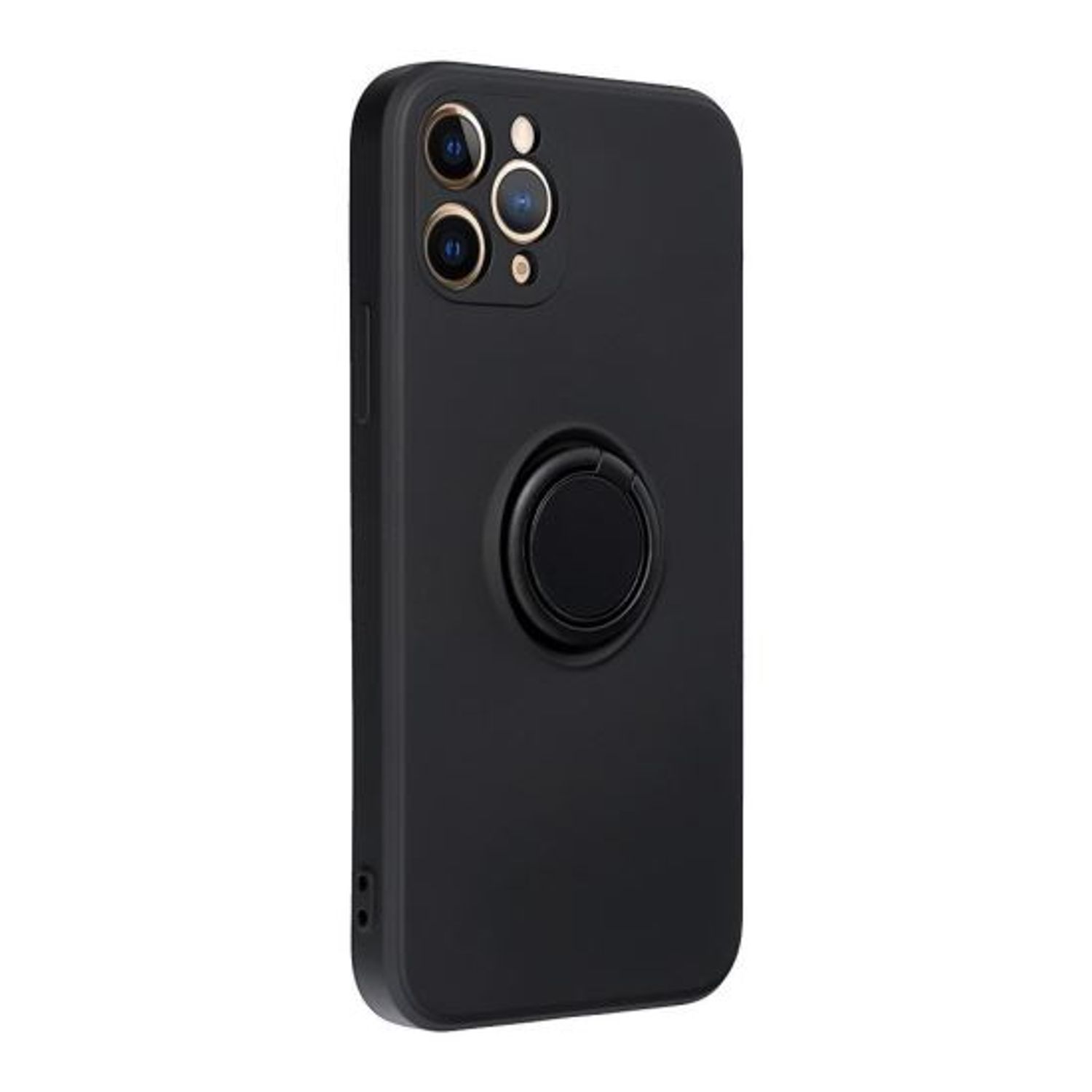 Husa Compatibila cu Apple iPhone 11 Pro - Forcell Silicone Ring Negru fotografia produsului